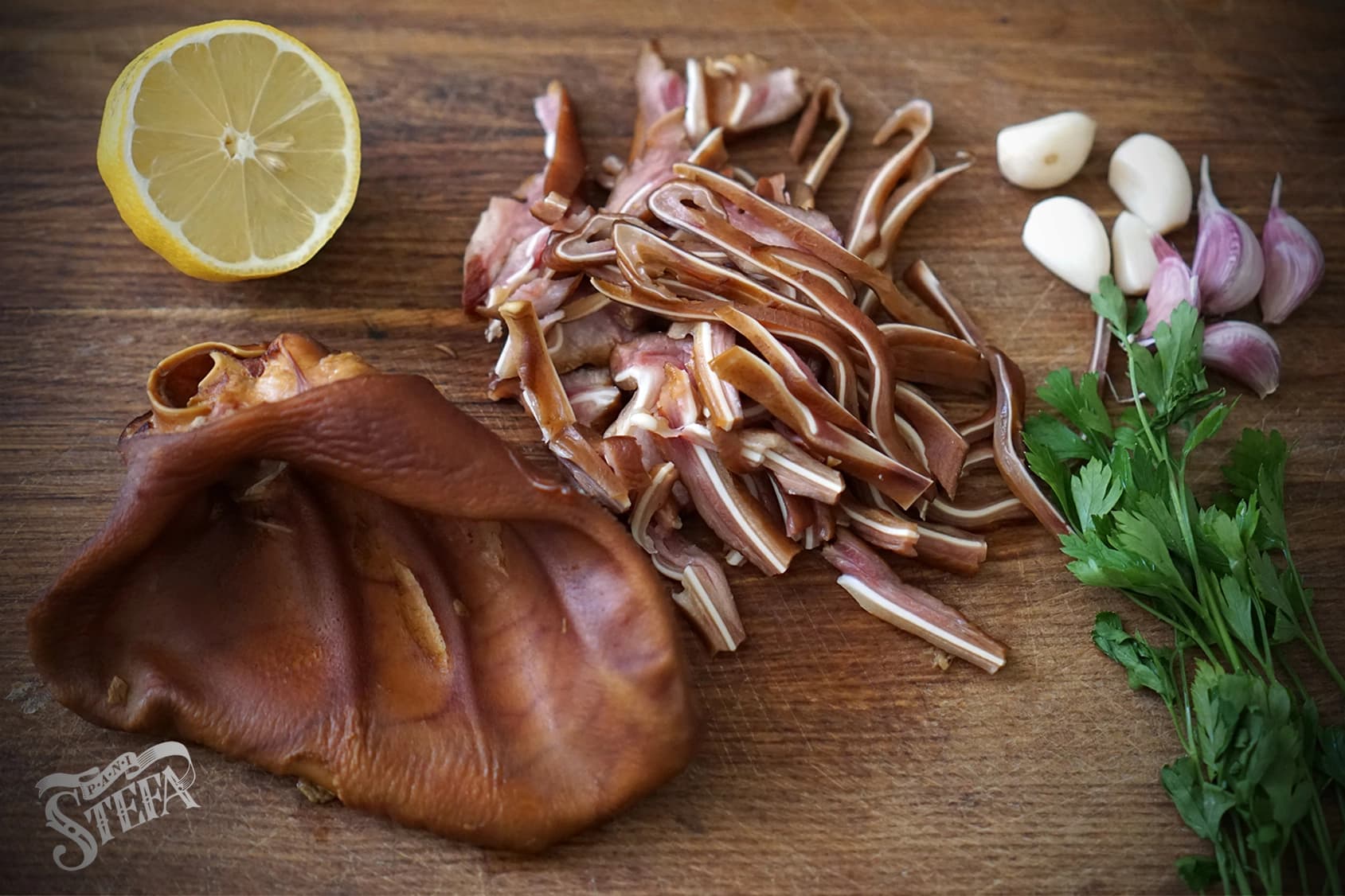 Roasted pig ears